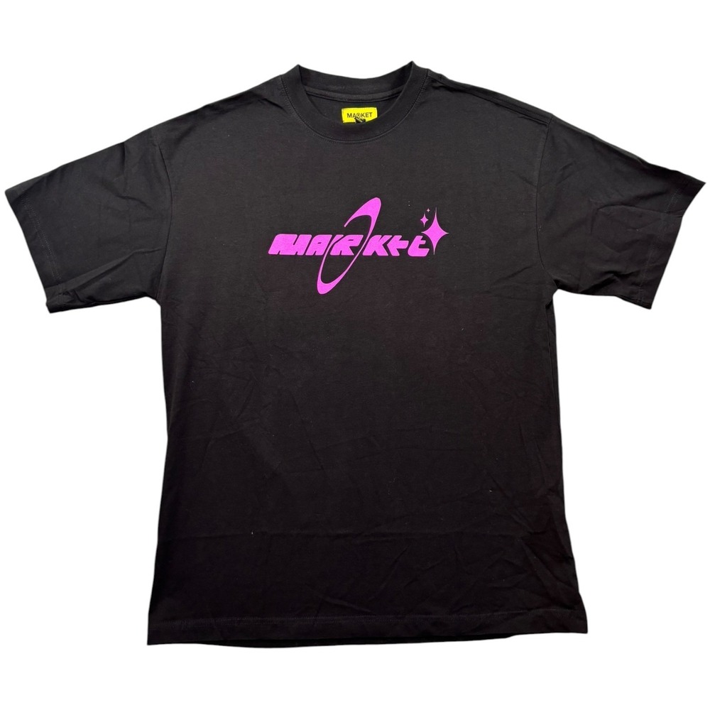 Market Studios Chinatown Intergalactic Anime Tee Mens Large Black Graphic‎ Print